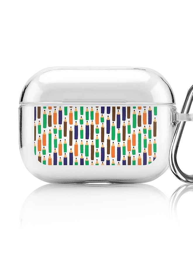 Stylizedd Classic Clear printed Case for Apple AirPods Pro 2nd Generation Thin Transparent Cover [Designed for Apple AirPods Pro 2nd Generation] - Pencil Race  - Image 1