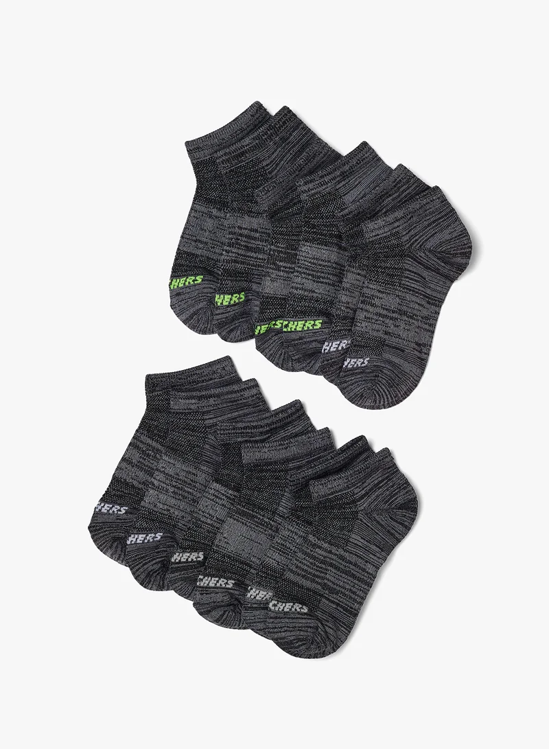 سكيتشرز 6 Pack Non-Terry Low-Cut Socks