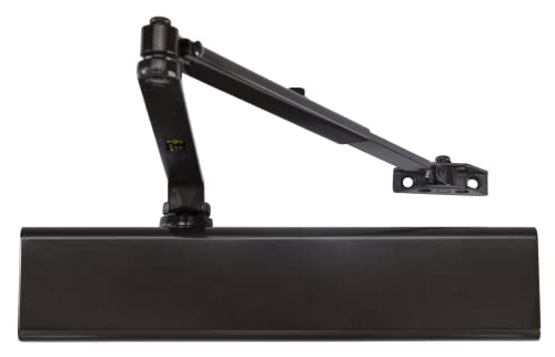 CLG HARDWARE Heavy Duty Commercial Door Closer DC8016 - Slim Line - Surface Mounted, Grade 1- ADA & UL 3 Hour Fire Rated, Adjustable Size 1-6 for Entrances & Aluminum Storefronts - US10D Dark Bronze - Image 1