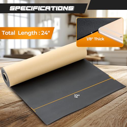 NATGAI Sponge Neoprene with Adhesive Foam Rubber Sheet 1/8” Thick X 12” Wide X 24” Long, Cut to Multiple Dimensions and Lengths - DIY, Gaskets, Cosplay, Costume, Crafts - Image 2