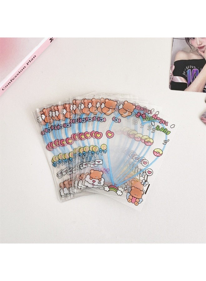 NIBEMINENT 20 Pcs/set Cute Girl Kpop Photo Card Holder Pendant Key Chain ID Badge Holder ID Card Holder Photo Card Protector for School ID Office ID Access Card for Women Girls - Image 1