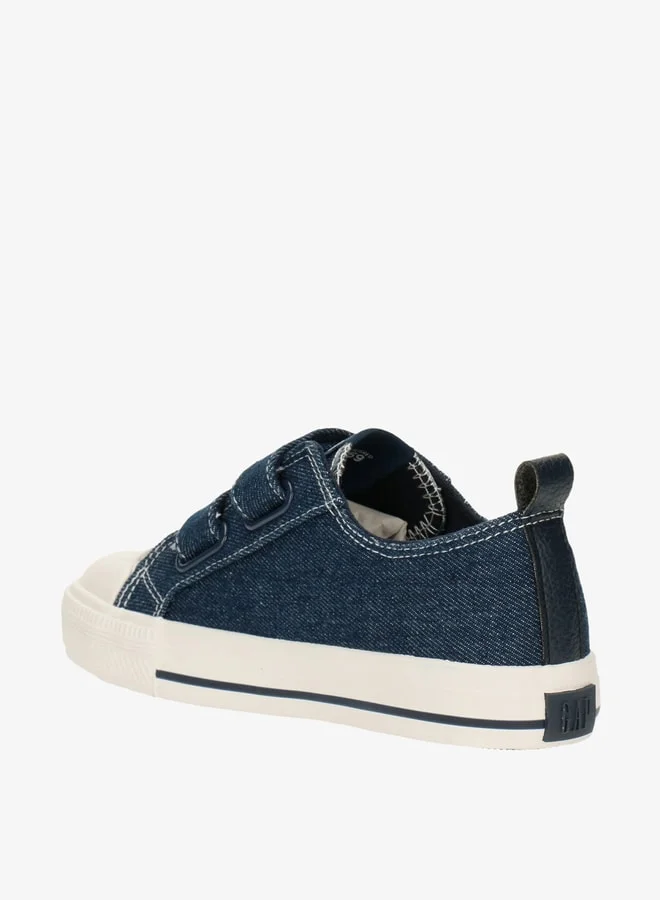 جاب Boys' Logo Detail Canvas Shoes with Hook and Loop Closure