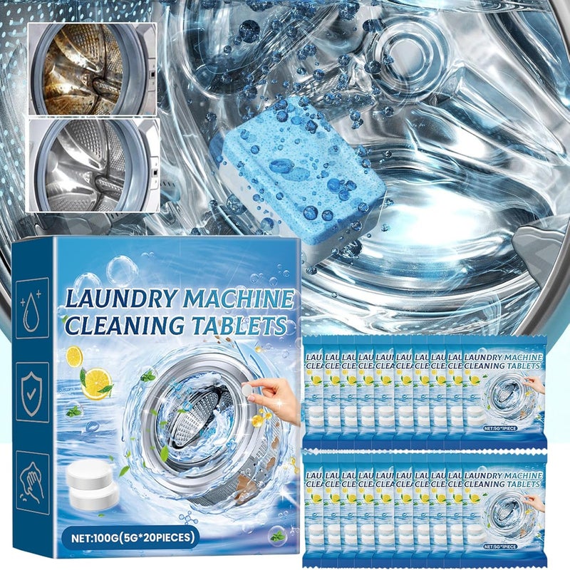 Washing Machine Cleaner Descaler - 20 Tablets for Deep Cleaning & Fresh  Smell - Image 1