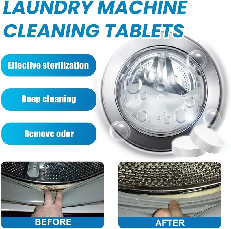 Washing Machine Cleaner Descaler - 20 Tablets for Deep Cleaning & Fresh  Smell - Image 2