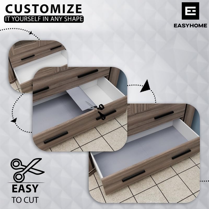 EASY HOME Multipurpose EVA Anti-Slip Mat (45cm x 5 Meter, Grey Lines) – Waterproof, Washable Shelf Liner Roll Sheet for Kitchen, Bathroom, Drawers, Cabinets, Fridge & Table Mat - Image 5