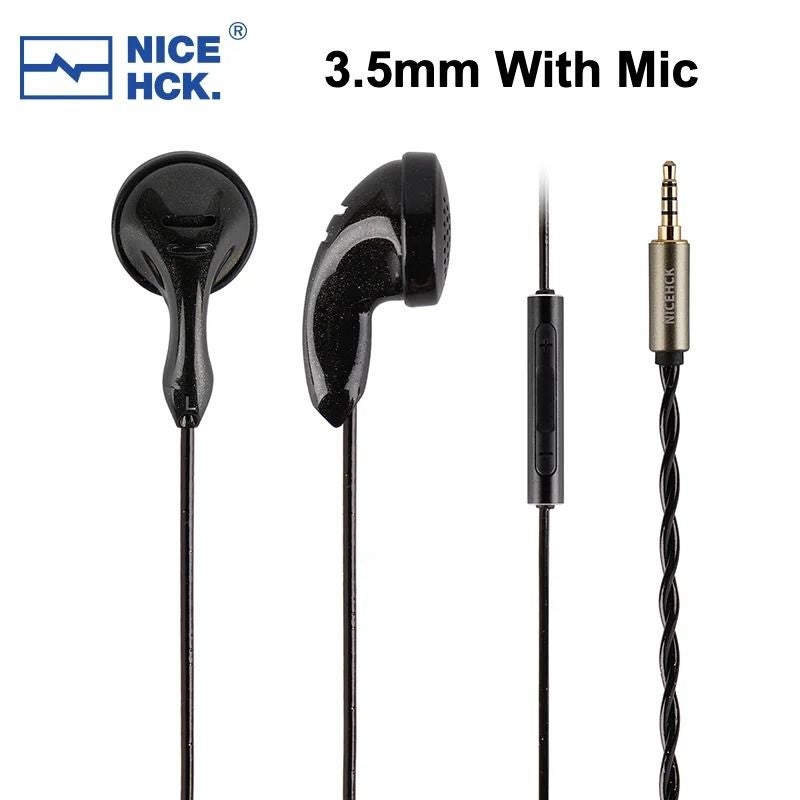 Nicehck B80 HiFi In-Ear Earphones, 14.8mm TopologyBio PU Diaphragm, Dynamic HD Driver, Wired Music Earphones 3.5mm With Mic - Image 1