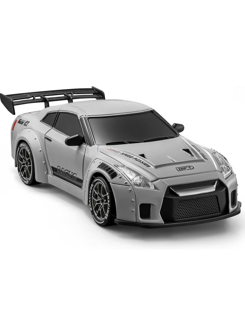Nissan 1:24 Scale 4WD High-Speed Drift RC Car with LED Lights, Extra Tires & USB Rechargeable – Remote Control Racing Car Toy for Kids & Adults – Indoor Outdoor Drift Car by Nissan  - Image 3
