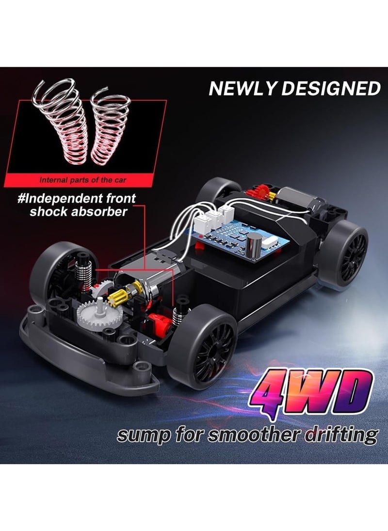 Nissan 1:24 Scale 4WD High-Speed Drift RC Car with LED Lights, Extra Tires & USB Rechargeable – Remote Control Racing Car Toy for Kids & Adults – Indoor Outdoor Drift Car by Nissan  - Image 5