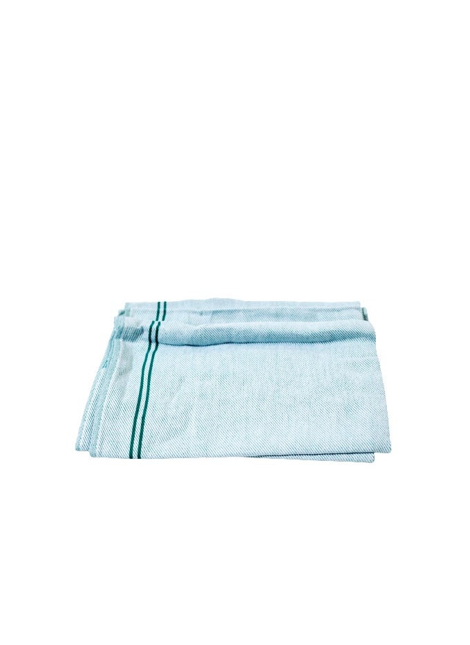 SIGNOOLA - Signoola Multi-Purpose Towel Set Of 3 Pcs 50 x 70 cm Green Solid stripe, 100% cotton - Image 1
