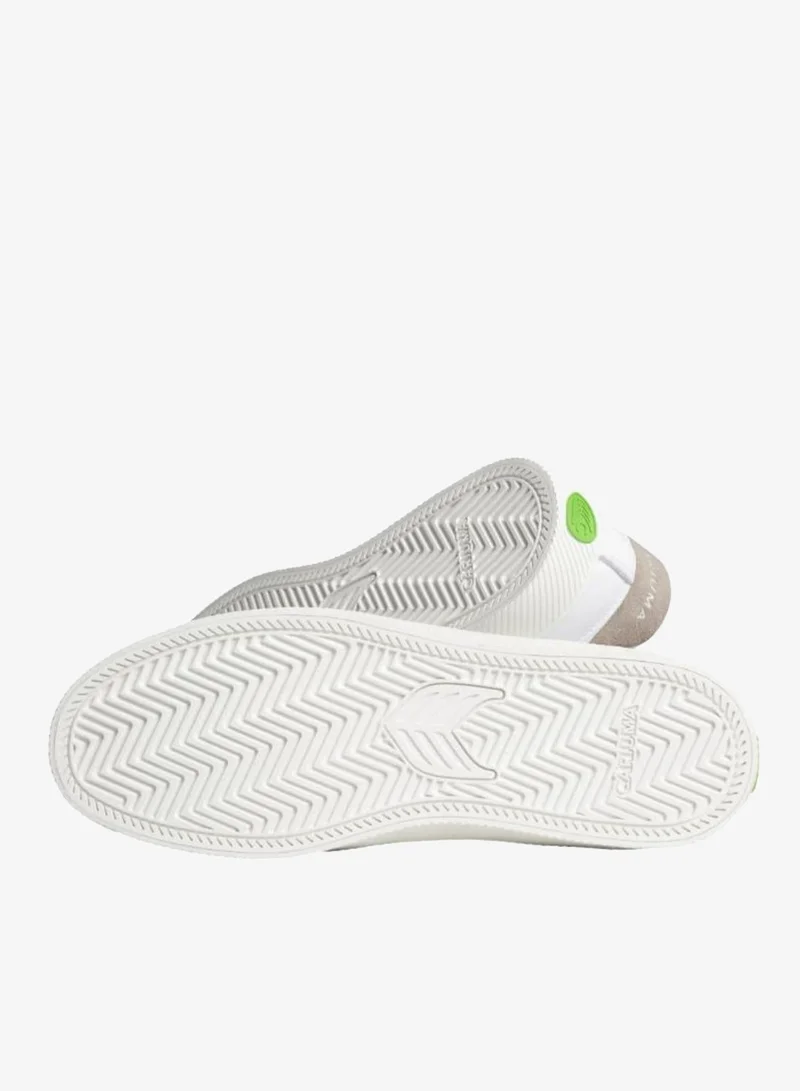 Cariuma  SALVAS White Premium Leather Vintage White Suede Black Logo Sneaker  | Best Price UAE
