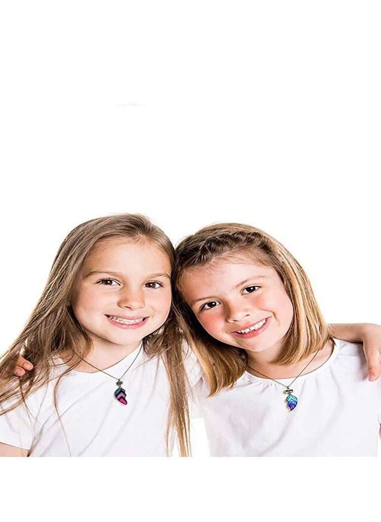 SYOSI - Best Friend Necklace, Half Heart Pendant, Friendship Necklace, BFF Necklace for 2-Split Valentine Heart Necklace, Sister Necklace Set Jewelry Birthday Valentine Gift for friend, 1 Set - Image 1