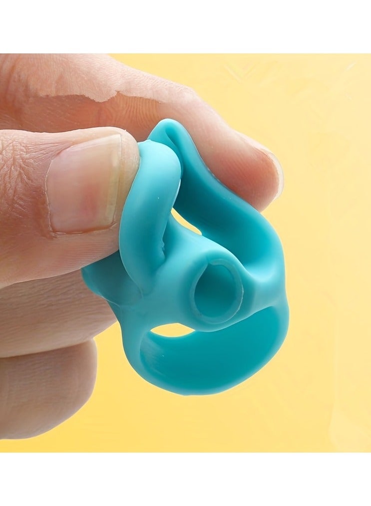 5pcs Student Grip Pen Corrector Set Elementary School Students Writing Corrector Soft Rubber Writing Posture Grip Pen Kids Handwriting Aid Correction Tool（Color random） - Image 4