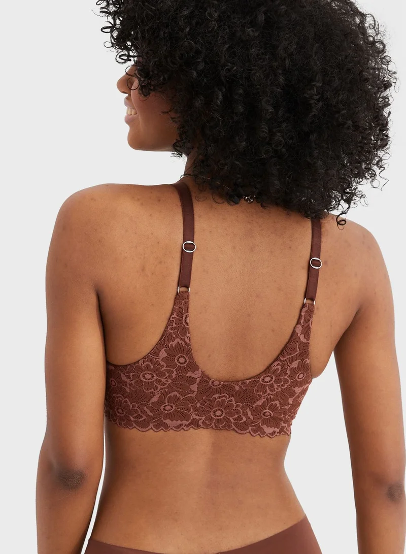 Aerie Strappy Plunge Neck Bra