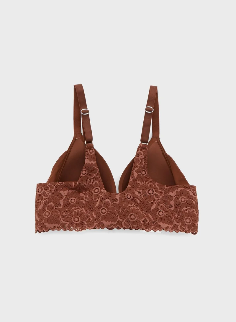 Aerie Strappy Plunge Neck Bra