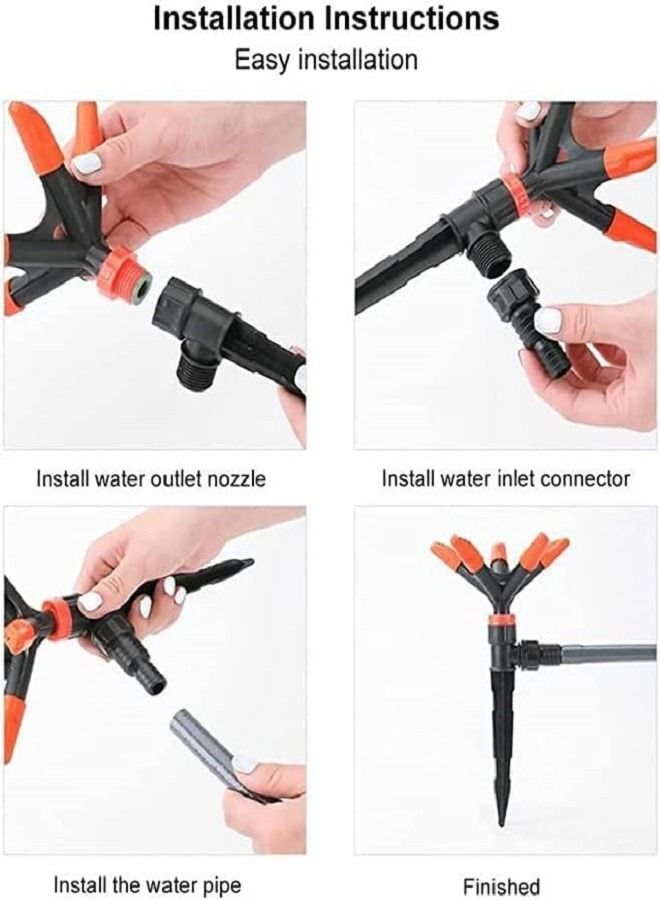 Ipega رشاش حديقة دوار قابل للتعديل بزاوية رش 3000 قدم مربع تغطية أنظمة الري رشاش حديقة دوار 360 - Image 4