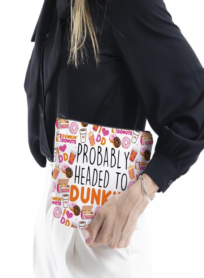 WCGXKO Probably Headed Makeup Bag Donut Lover Gift Coffee Refreshment Merch (Coffee Bag) - Image 4