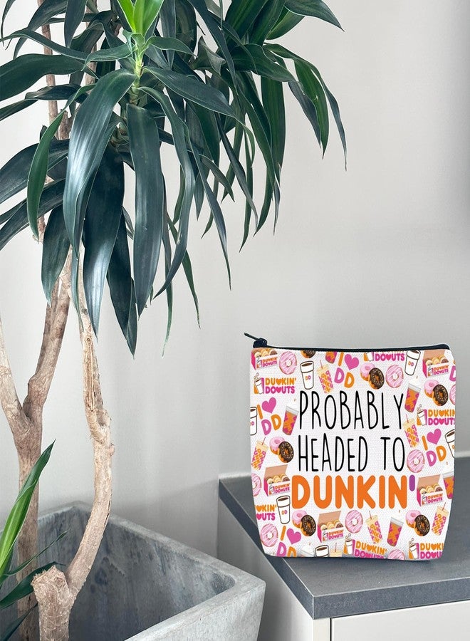 WCGXKO Probably Headed Makeup Bag Donut Lover Gift Coffee Refreshment Merch (Coffee Bag) - Image 3