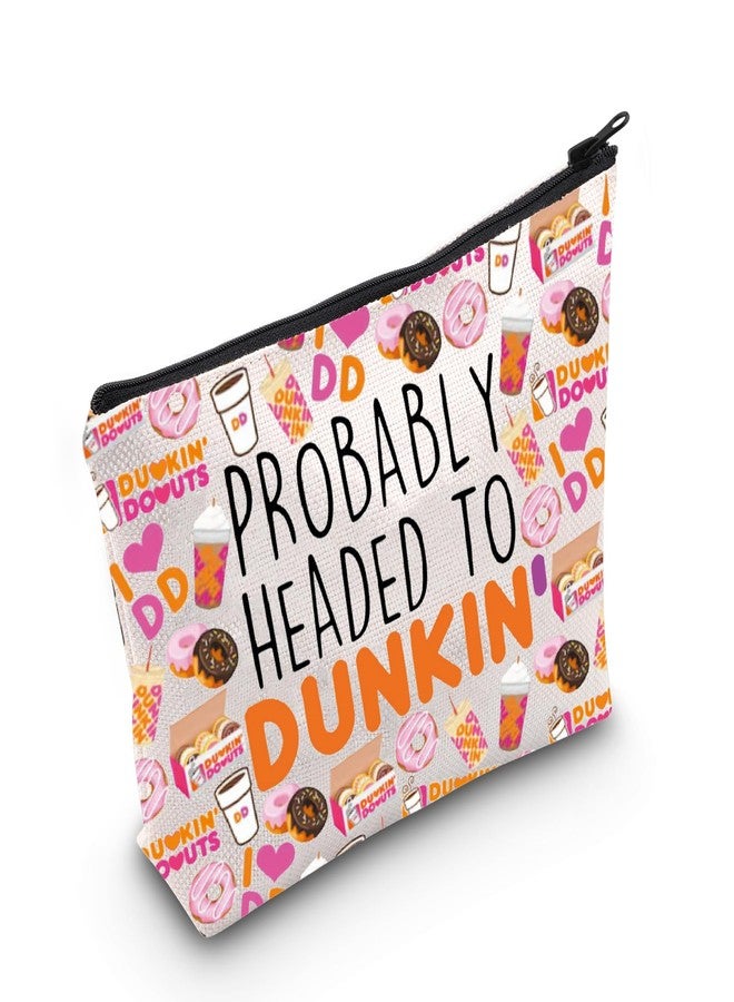 WCGXKO Probably Headed Makeup Bag Donut Lover Gift Coffee Refreshment Merch (Coffee Bag) - Image 1