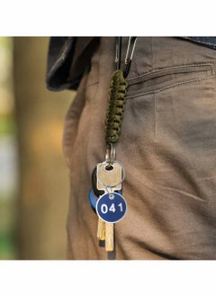 Y&D 1 Set Number Key Chain Round Tags Ring ID Numbers 1-30 for Dormitory Keys House Lockers (Blue)  - Image 3