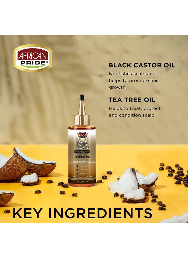 African Pride African Pride Black Castor Miracle Hair & Scalp Sealing Oil - Locks in Moisture & Soothes, Contains Black Castor/Tea Tree/Soybean Oil, 6 oz  - Image 3