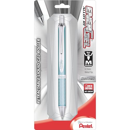 Pentel Alloy RT Liquid Gel Ink Retractable Pen, Medium Point, Black Ink (BL407LSBPA) - Image 3
