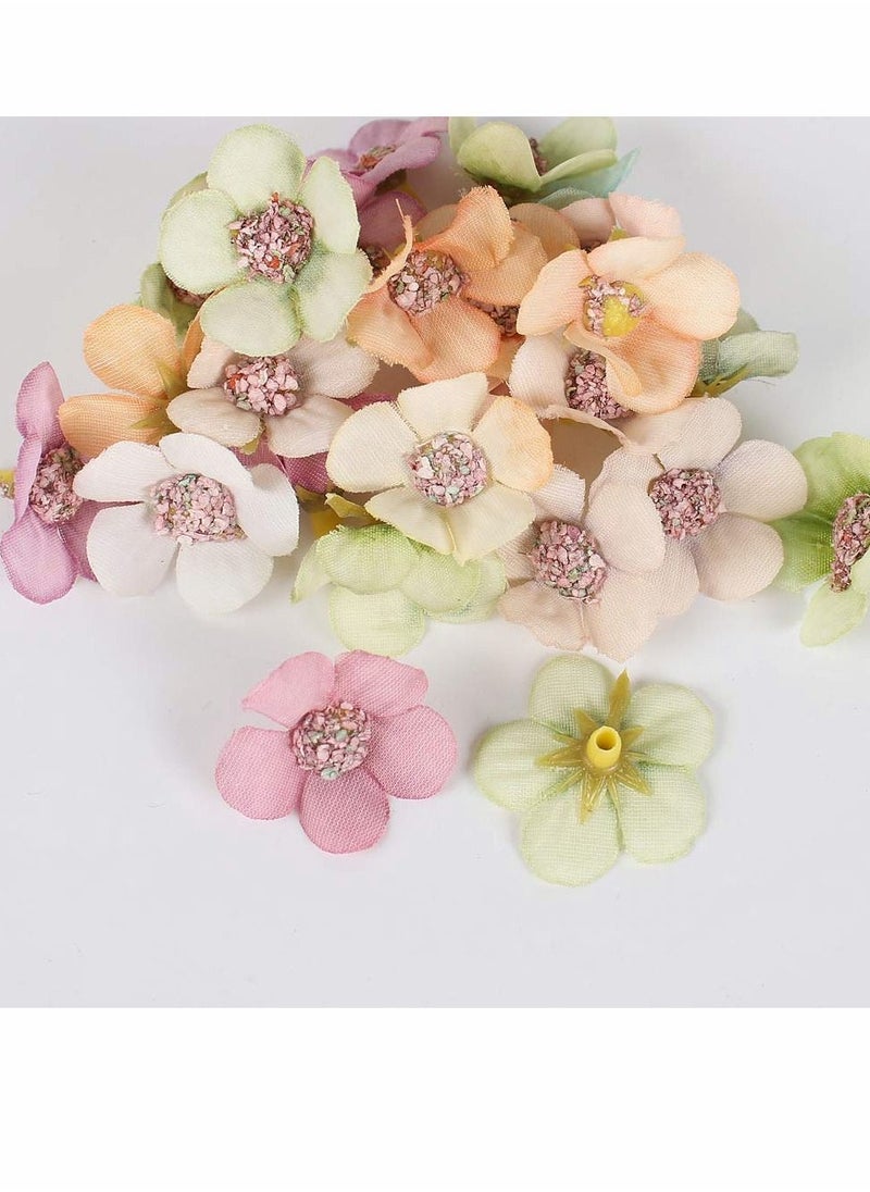 SYOSI 100 Pcs Mini Silk Daisies Multicolor Artificial Flowers For Diy Scrapbooking Home Wedding Decor Wreath Craft Accessories Mix Colors  - Image 3