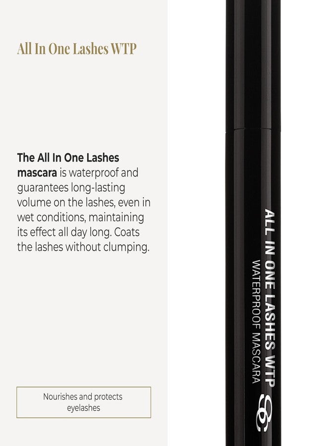 SALERM - Waterproof Mascara - All In One Lashes WTP - 9 ml - Waterproof - Adds Volume to Lashes - Long-Lasting - No Clumping - Black Color - Image 2