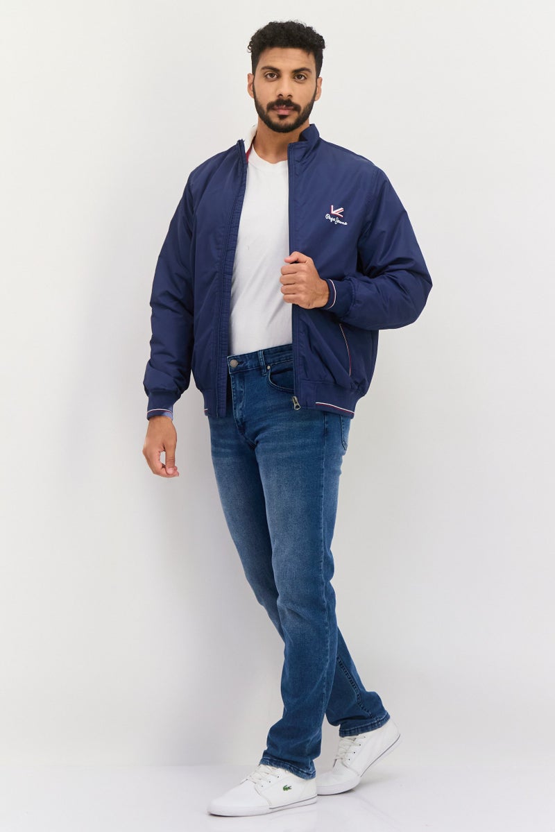 Pepe Jeans Men Brand Logo Puffer Jacket, Navy - Image 4