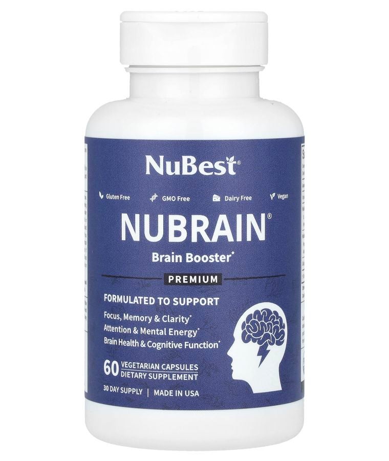 NuBest Nubrain Brain Booster 60 Vegetarian Capsules