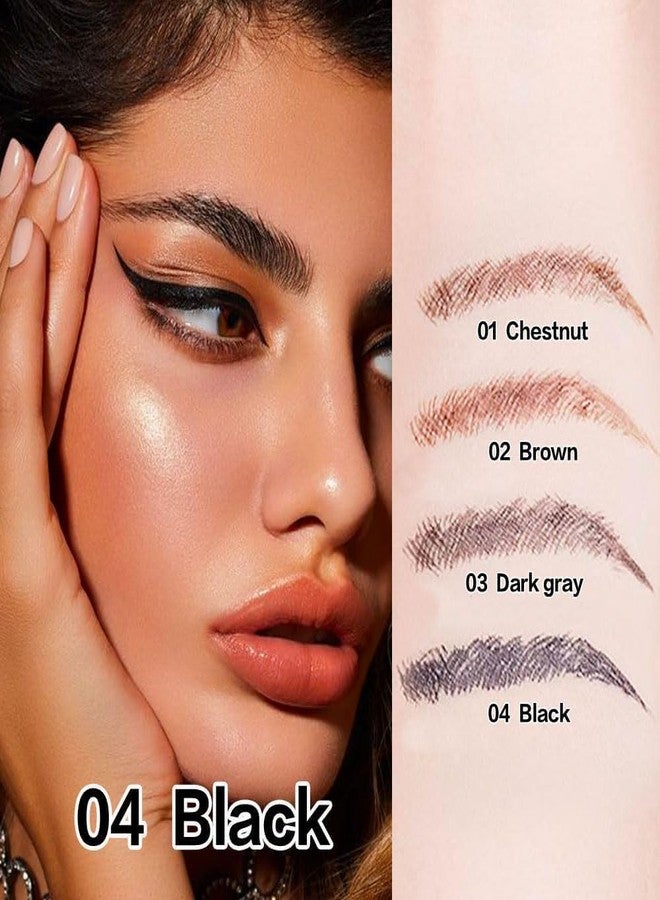 LESIGE Eeyebrow Ink Pencil by Brow Stylist -Micro 4 Point Brow Pen Lift & Snatch Eyeebrow Pen Kits with 3 Eyebrow Stencil Long-Lasting Waterproof Natural Eyebrow Hair (Black) - Image 3