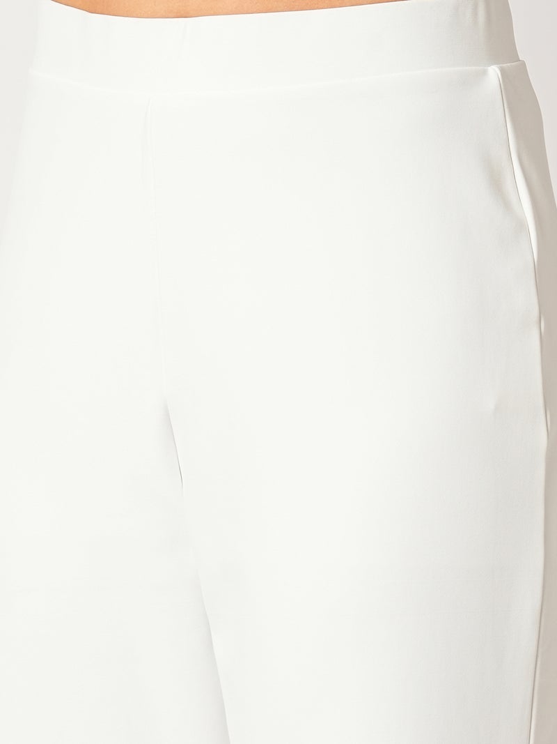 globus Globus Women Stretchable Mid-Rise Flared Fit Workwear Treggings - Image 5