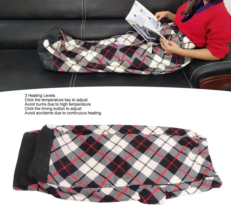 klarako USB Heated Blanket Portable Intelligent Soft Plush Electric Warm Blanket with 3 Heating Levels, Keep Warm, Suitable for Sleeping, Watching TV, Office, Car, Sofa or Wheelchair Use - Image 5