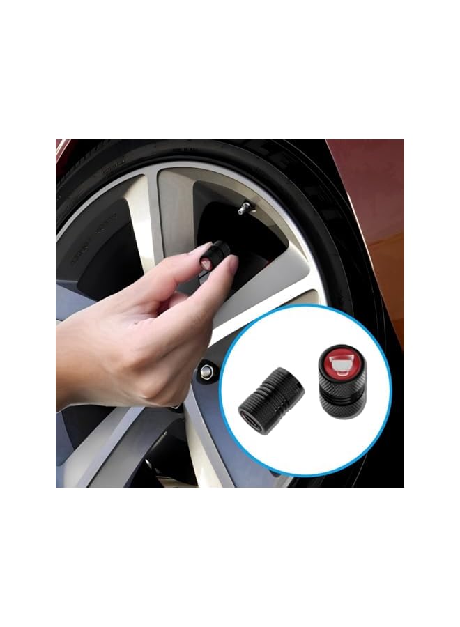 S-TOP Car Wheel Tire Valve Stem Caps Tire Air Caps Cover Compatible with XE XEL XF XFL XJ F-PACE F-Type Accessories - Image 2