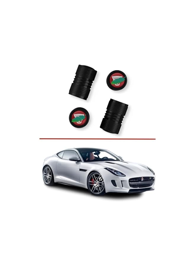 S-TOP Car Wheel Tire Valve Stem Caps Tire Air Caps Cover Compatible with XE XEL XF XFL XJ F-PACE F-Type Accessories - Image 1