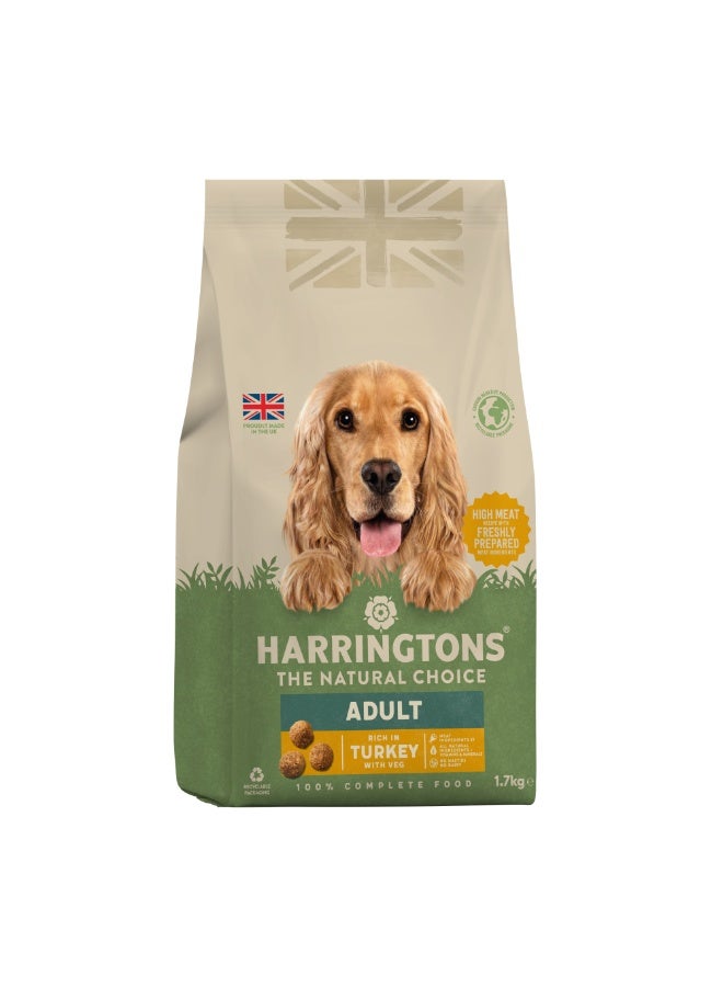 Harringtons Complete Turkey with Veg Adult Dry Dog Food - 1.7kg - Image 1