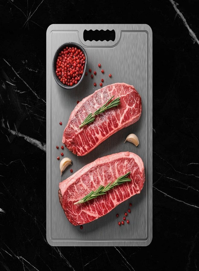 Rottogoon Titanium Cutting Board,100% Pure Titanium Cutting Boards for Kitchen, 2025 New Double Sided Food-Grade Chopping Board for Cutting Meat Vegetable Fruit-Small(11.5x8in) - Image 2