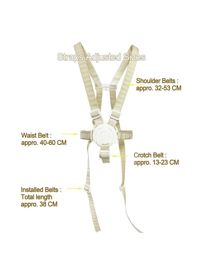 ZARPMA High Chair Straps, Universal Replacement Harness Strap Belt for Chair Compatible for Tripp Trapp Stokke HighChair (Yellow) - Image 2
