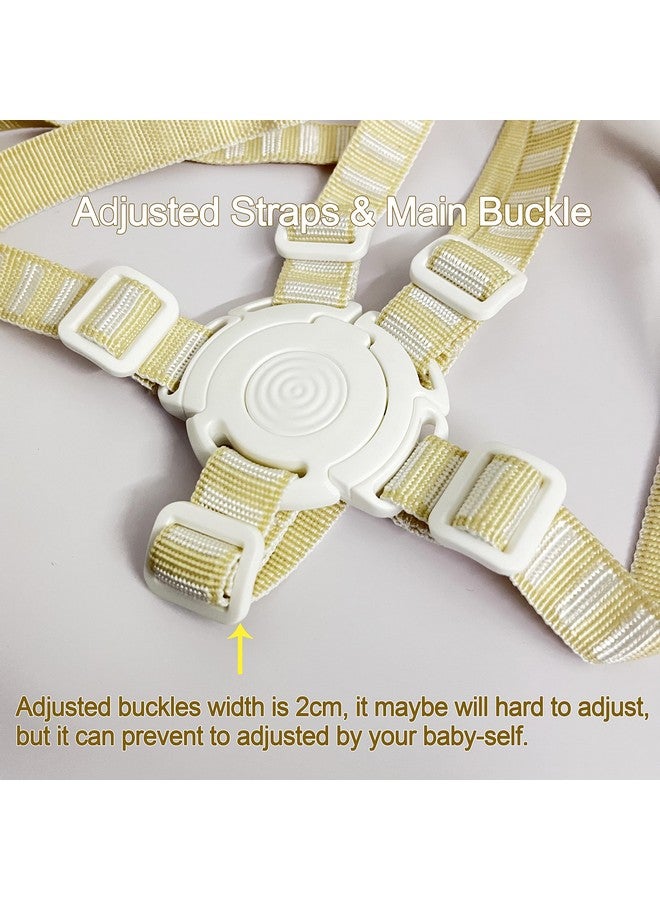 ZARPMA High Chair Straps, Universal Replacement Harness Strap Belt for Chair Compatible for Tripp Trapp Stokke HighChair (Yellow) - Image 4
