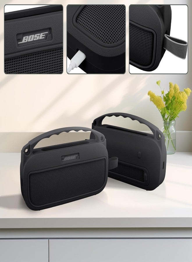 co2CREA Silicone Carrying Case for Bose SoundLink Flex (2nd Gen) Speaker, Portable Ultralight Silicone Protective Case with Carabiner and Shoulder Strap (Speaker Not Included) - Image 3