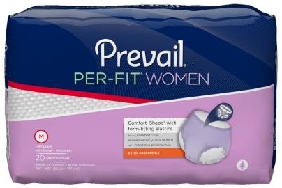 PerFit for Women Daily Protective Underwear Pullup Disposable Adult Diaper for Women Extra Absorbency Medium 18 Count Bag