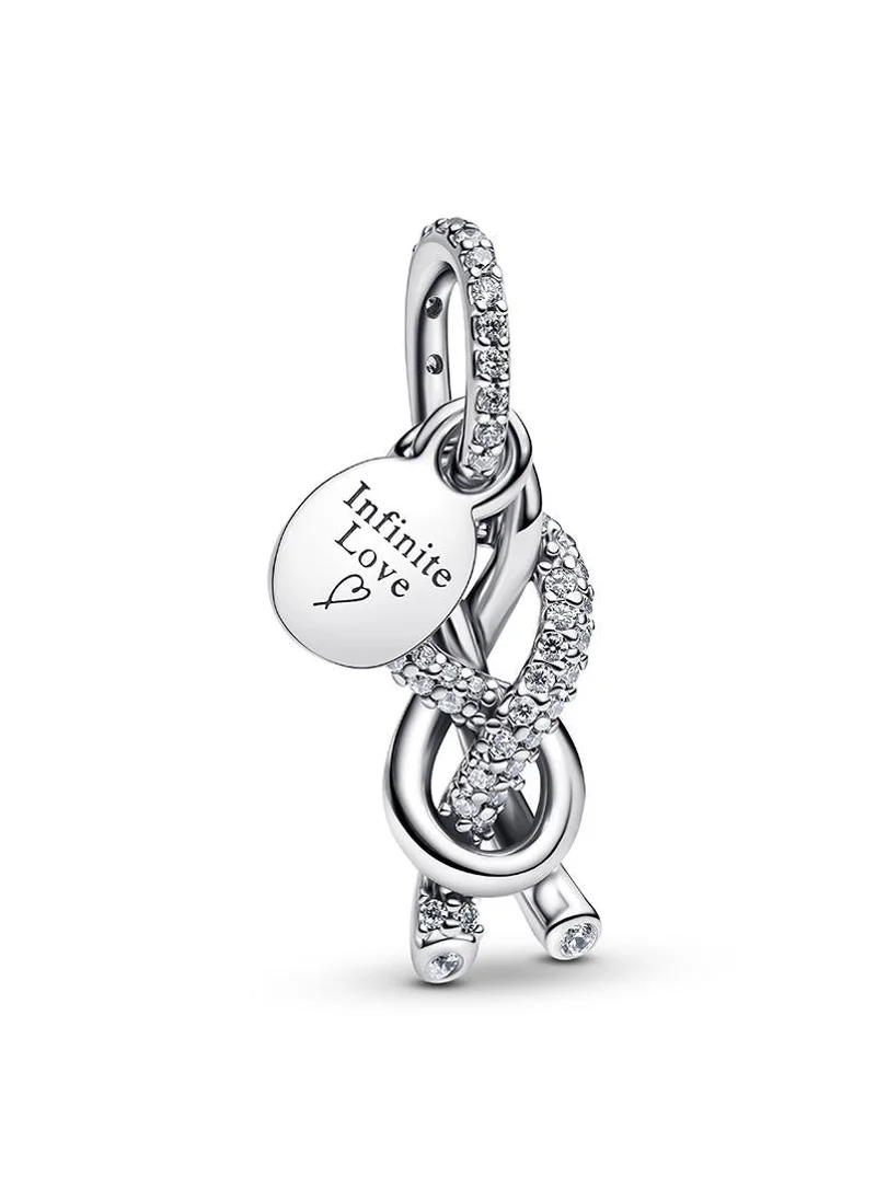 باندورا Pavé Infinity Knot Dangle Charm
