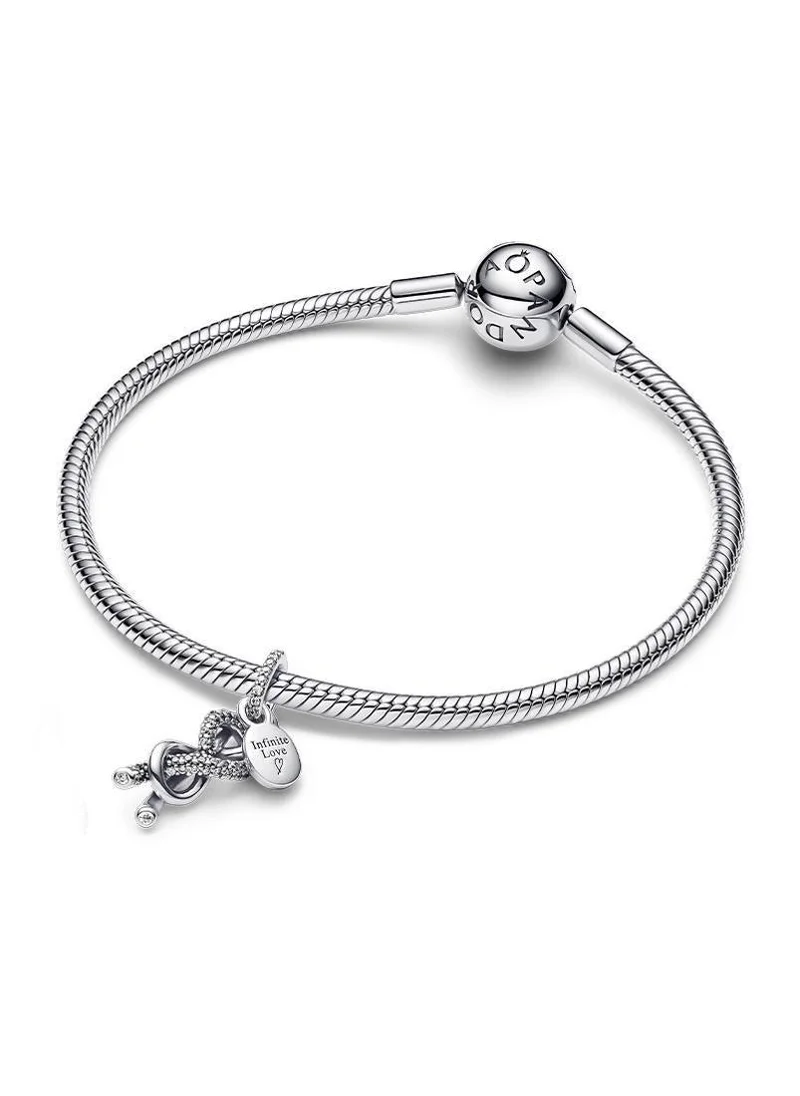 PANDORA Pavé Infinity Knot Dangle Charm