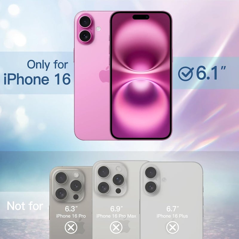 for iPhone 16, Bling Sparkle Shockproof Bumper Cover in Pink - Image 2