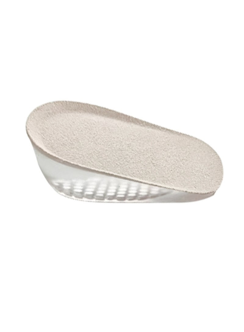 1 Pair Height Increase Insole Heel Lift Inserts Elevator Taller Shoe Insoles Insert Height Increase for Men Women, Beige - Image 5