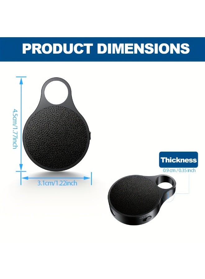 Mini Keychain Portable Tape Recorder, 32GB With Metal Shell, One-Click Recording Noise Reduction, Mp3 Playback Online Recorder, For Presentations/Interviews/Meetings (Black) - Image 4