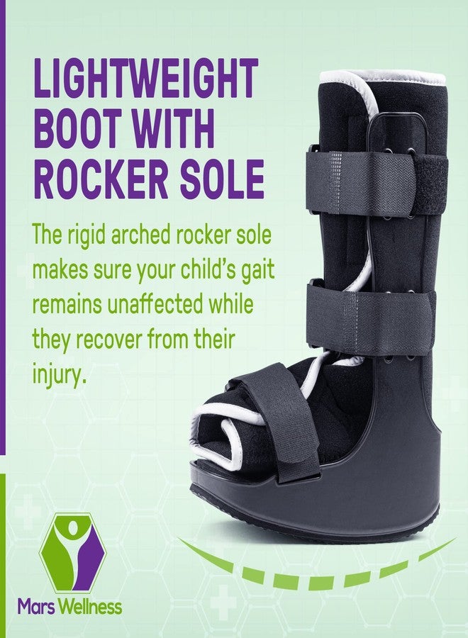 MARS WELLNESS Pediatric Walking Boot For Kids - Sprained Ankle Pediatric Ankle Brace - Kids Walking Boot - XL - Fits Children Ages 6.5-8 Years Old - Image 3