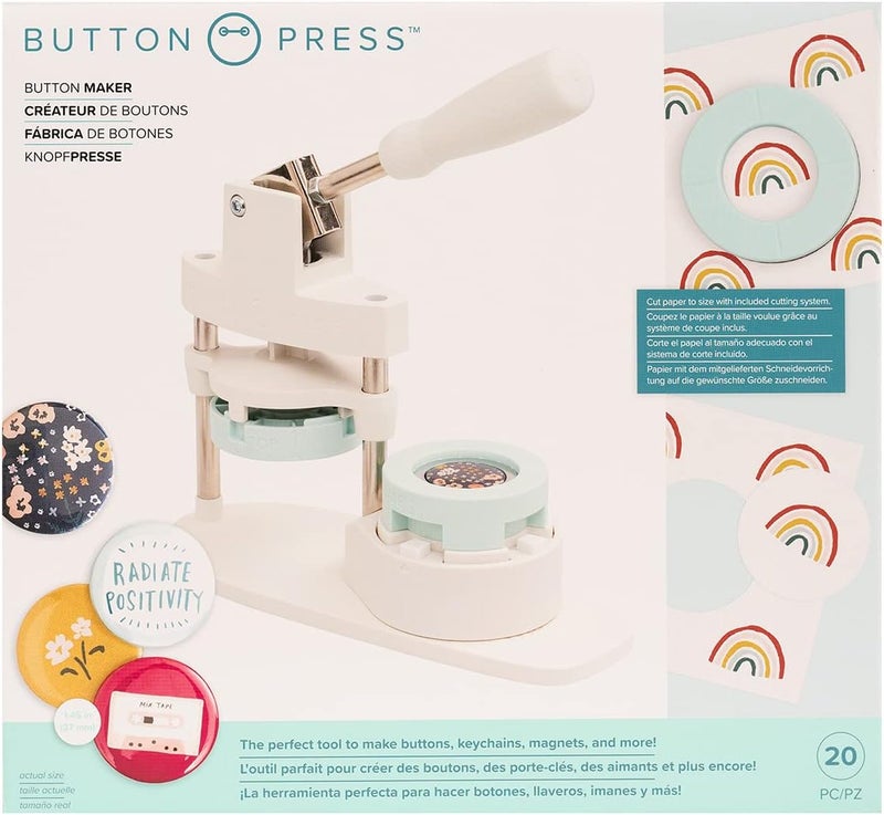 We R Memory Keepers Button Press Kit - Create Custom Buttons, Badges, and Keychains with Included Supplies - Image 3