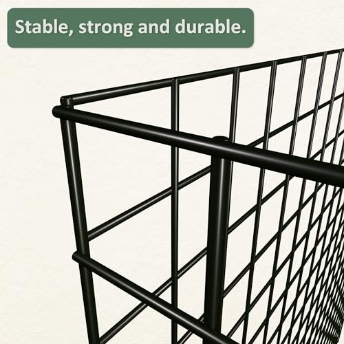 Warmfarm 12 Pics DIY Metal Plant Protectors from Deer, Garden Fencing Animal Barrier Size 11.8 * 11.8 inches, Mesh Plant Cage Chicken Wire Cloche for Plants with Stakes and Nylon Cables (12 Pcs) - Image 5