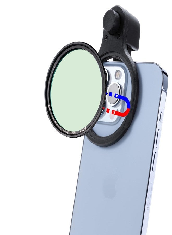 Kase Clip-on CPL Filter for iPhone, 58mm Magnetic Phone Camera Lens Circular Polarizer Filter Compatible with iPhone 16 15 14 Pro Max 13 12 11 Samsung Xiaomi - Image 1