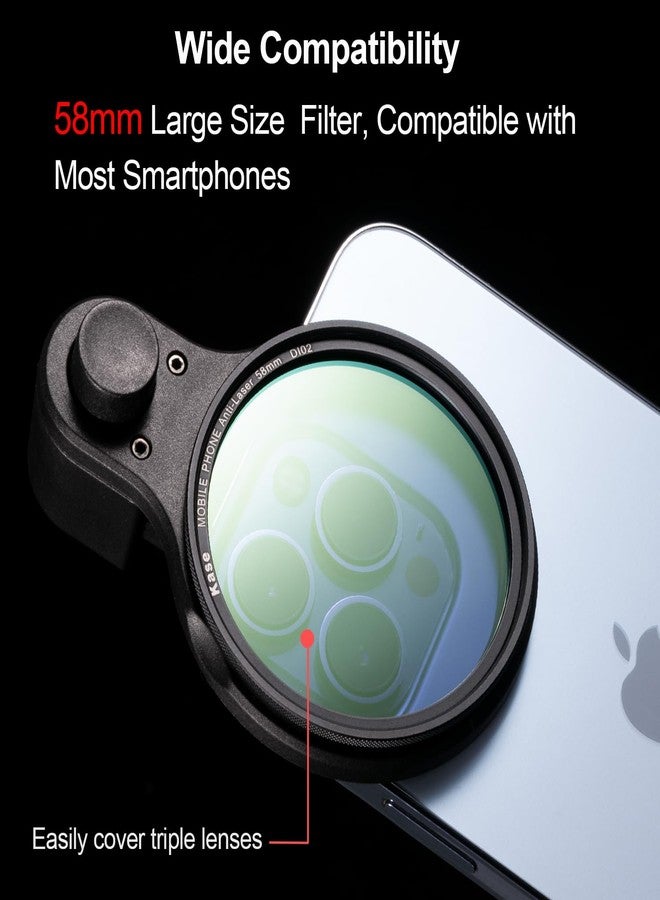 Kase Clip-on CPL Filter for iPhone, 58mm Magnetic Phone Camera Lens Circular Polarizer Filter Compatible with iPhone 16 15 14 Pro Max 13 12 11 Samsung Xiaomi - Image 4